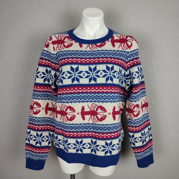 Vineyard Vines Lambswool Fair Isle Lobster Sweater Size XL - Picture 1 of 14